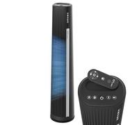 Knight AirFlex 36” Tower Fan with Remote Control Modern Slim Design Standing Fan 4 Wind Speed 12-Hour Timer Touch Control with LED Display 90º Oscillation High Power Floor Fan for Home&Office - Black