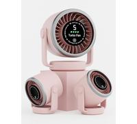 Knight AirFlex Mini Desk Fan, USB Rechargeable 3600mAh Battery - Use up to 10-Hours, Turbo Speed, Led Display, 5 Wind Speed Setting, Adjustable Angle, Portable Fan for Indoor&Outdoor (Blush Rose)