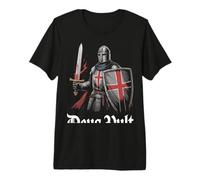 Knight Angel Deus Vult Crusader Medieval Premium T-Shirt