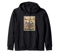Knight at a Tournament, Medieval Art of the 14th Zip Hoodie