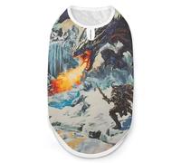 Knight Battle Flame Evil Dragon Dog And Cat Clothes Pet Summer Sleeveless T Shirt Basic Vest M