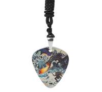 Knight Battle Flame Evil Dragon Fashion Guitar Picks Necklace Music Jewellery Personalized Pendant