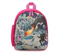 Knight Battle Flame Evil Dragon Small Backpack Cute Mini Shoulder Bag 12.6 × 9.4 × 5.9 Inches Daypack