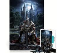 Knight Before Castle Jigsaw Puzzles for Adults1000 Piece Logic Skill Precise Connection Family Bond Home Decor (50x75cm)