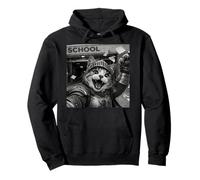 Knight Cat Last Day Of School Summer Break Funny Selfie Pullover Hoodie