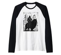 Knight Cat Rider Vintage 90s Medieval Knight Riding Cat Raglan Baseball Tee