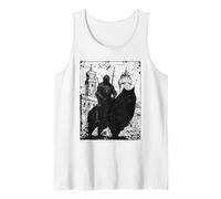 Knight Cat Rider Vintage 90s Medieval Knight Riding Cat Tank Top