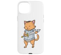 Knight Cat with Sword Case for iPhone 15 Plus