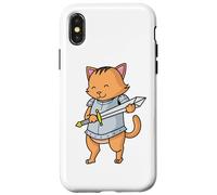 Knight Cat with Sword Case for iPhone X/XS