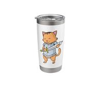 Knight Cat with Sword Stainless Steel Insulated Tumbler