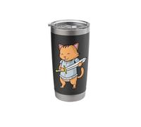 Knight Cat with Sword Stainless Steel Insulated Tumbler