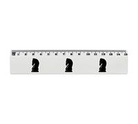 'Knight Chess Piece' 15cm (6 Inch) White Plastic Ruler (RL00031263)