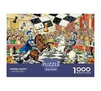 Knight Chess Tournament Wooden Jigsaw Puzzle Waterproof 1000 Piece Puzzles for Adults Challenging And Brainteasing Educational Games