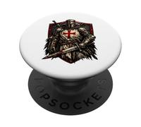 Knight Christian Templar Warrior of God Crusader PopSockets Adhesive PopGrip