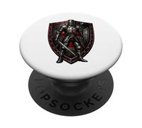 Knight Christian Templar Warrior of God Crusader PopSockets Adhesive PopGrip
