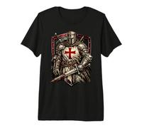 Knight Christian Templar Warrior of God Crusader Premium T-Shirt