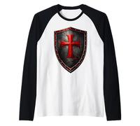 Knight Christian Templar Warrior of God Crusader Raglan Baseball Tee