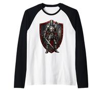 Knight Christian Templar Warrior of God Crusader Raglan Baseball Tee