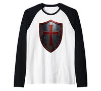 Knight Christian Templar Warrior of God Crusader Raglan Baseball Tee