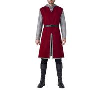 Knight Costume Men Medieval Warrior Cosplay Two Piece Halloween Set
