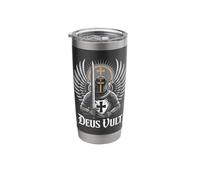 Knight Deus Vult Crusader Knights Templar Stainless Steel Insulated Tumbler