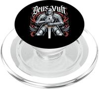 Knight Deus Vult Crusader Templar Knights Sword PopSockets PopGrip for MagSafe