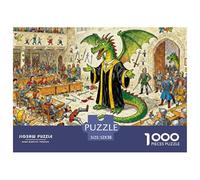 Knight Dragon-slaying Academy Wooden Jigsaw Puzzle Waterproof 1000 Piece Puzzles for Adults Fun Home Decoration