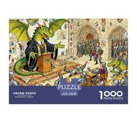Knight Dragon-slaying Academy Wooden Jigsaw Puzzle Waterproof 1000 Piece Puzzles for Adults Gifts Challenging And Brainteasing Home Decoration