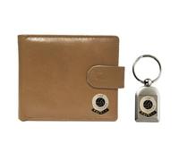Knight Football Beige Leather Wallet and Keyring Fulham