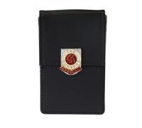 Knight Football Black Leather Chrome Business Card Holder Arsenal