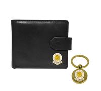 Knight Football Black Leather Wallet and Keyring Leeds