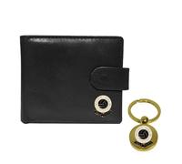 Knight Football Black Leather Wallet and Keyring Port Vale