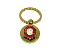 Knight Football Gold Disc Keyring Southampton