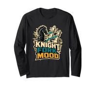 Knight Fork Mood Chess Tactic Long Sleeve T-Shirt