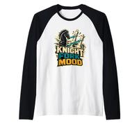 Knight Fork Mood Chess Tactic Raglan Baseball Tee