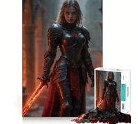 Knight from Hell Jigsaw Puzzle 1000 Piece for Teenagers Memory Fit Neat Cut Home Play Perfect Decor (50x75cm)
