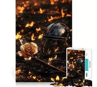Knight Helmet And Rose Puzzles for Adults 1000 Puzzles Sharp Logic Precise Cut Family Activity (50x75cm)