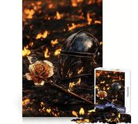Knight Helmet And Rose Puzzles for Adults 1000 Puzzles Sharp Logic Precise Cut Family Activity (50x75cm)