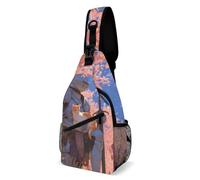 Knight Holding A Cat Men's Chest Bag Crossbody Sling Pack Shoulder Backpack for Travel Hiking