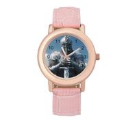 Knight Holds His Sword Women's Wrist Watch Fashion Alloy Quartz Watch with Strap Easy to Read