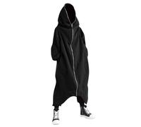 Knight Hooded Men Medieval Vintage Rivet Armor Sweatshirt Gothic Steampunk Hoodies Black Cyberpunk Tactical Vintage Mask Rivets Pullover (Black, S)