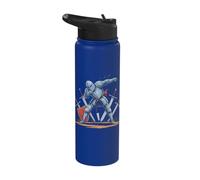 Knight in Armor Surrounded By Swords Stainless Steel Insulated Water Bottle