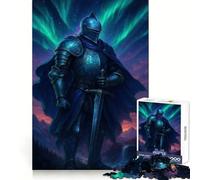 Knight in Shining Armor with Sword 1000 Pieces Jigsaws Adults Puzzles Mental Sharp Fade Resist Home Fun Evening Game (38x52cm)