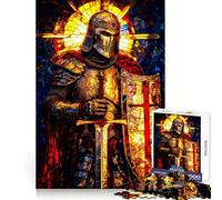 Knight in Shining Armor with Sword 1000 Pieces Jigsaws Adults Puzzles Stress Relief Play Home Fun Hard Challenge Room Decor (38x52cm)