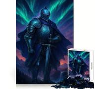 Knight in Shining Armor with Sword 1000 Pieces Puzzles for Adults Serene Game Quality Print Pattern Build Home Display (50x75cm)