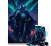 Knight in Shining Armor with Sword Jigsaw Puzzle for Teenagers 1000 Pieces Leisure Game HD Print Fun Activity Thoughtful Gift (38x26cm)