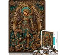 Knight Jigsaw Puzzles for Teenagers,Help The Brain Exercise Addictive Toys to Cultivate Patience A Work of Art 38x26cm