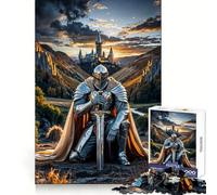 Knight Kneeling Before Castle 1000 Piece Puzzle For Teenagers Brain Exercise Snug Cut Home Activity Classic Xmas Gift (38x52cm)