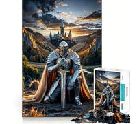 Knight Kneeling Before Castle 1000 Piece Puzzle For Teenagers Brain Exercise Snug Cut Home Activity Classic Xmas Gift (38x52cm)