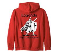 Knight Legends Fighting with Honor Zip Hoodie
